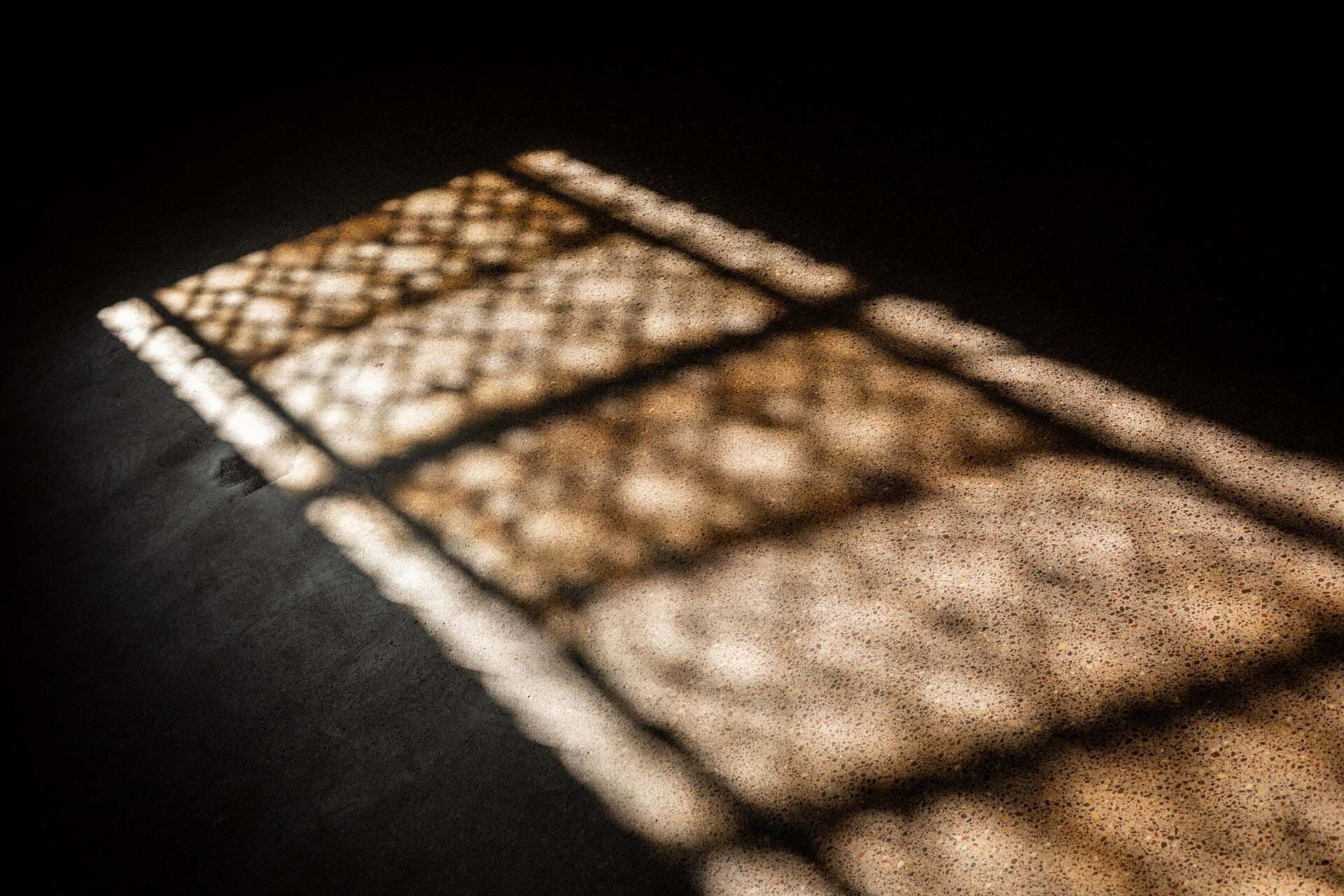Window light falling across a chapel floor